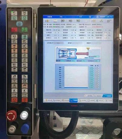 Sensors on injection molding machine